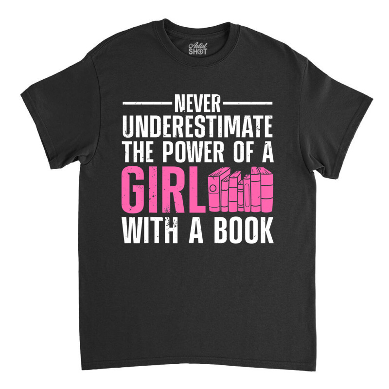 Funny Reading For Women Girls Bookworm Novel Book Classic T-shirt by miharax | Artistshot