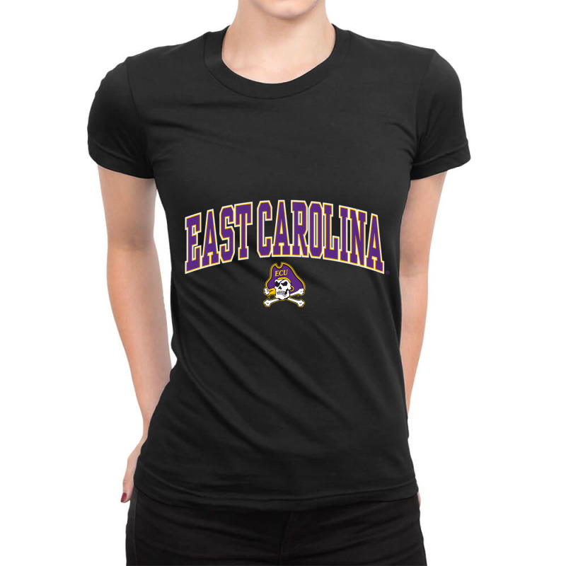 East Carolina Pirates Arch Over Officially License Ladies Fitted T-Shirt by muhnximis | Artistshot