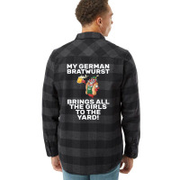 German Bratwurst Brings Girls To The Yard Heather Flannel Shirt | Artistshot