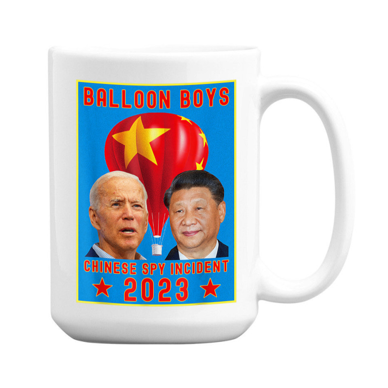 Joe Biden Vs Xi Jinping   Chinese Surveillance Bal 15 Oz Coffee Mug | Artistshot