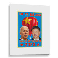 Joe Biden Vs Xi Jinping Chinese Surveillance Ballo Metal Print Vertical | Artistshot