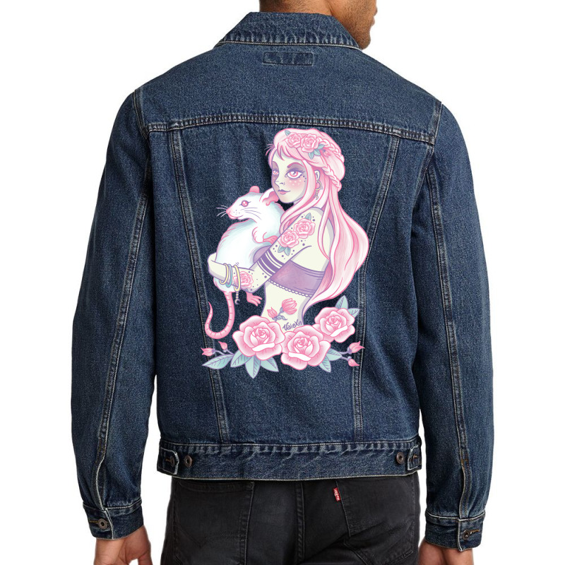 Albino Rat Men Denim Jacket by axemonwuotin | Artistshot