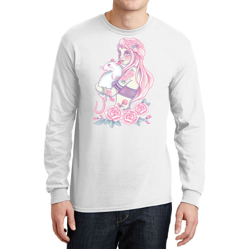 Albino Rat Long Sleeve Shirts by axemonwuotin | Artistshot