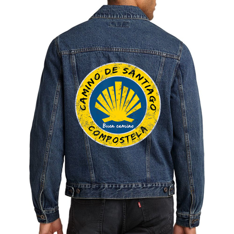 Camino De Santiago Spain Buen Camino St James Way Men Denim Jacket | Artistshot