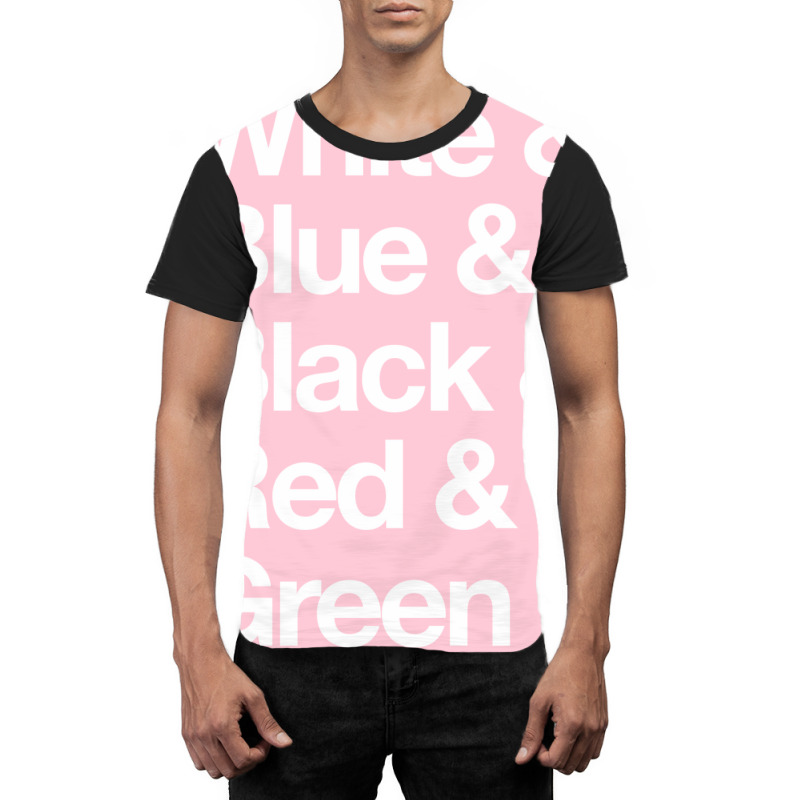 White & Blue & Black & Red & Green   Reversed 30 Graphic T-shirt by slavissweersq | Artistshot