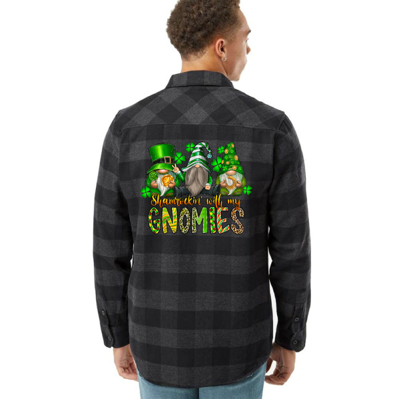 Shamrockin With My Gnomies Flannel Shirt by SublimationCraftShop | Artistshot