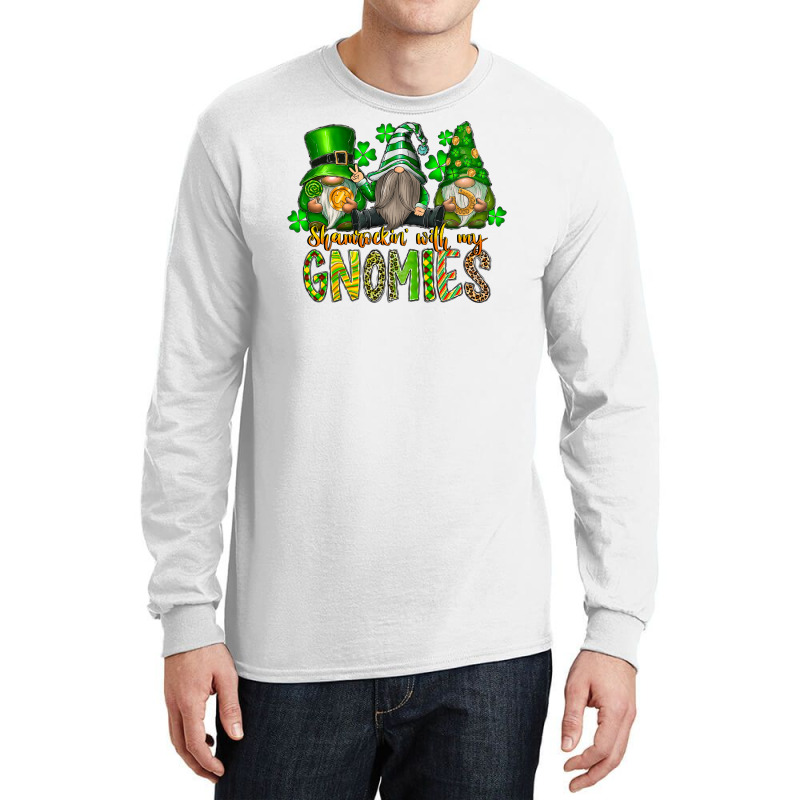 Shamrockin With My Gnomies Long Sleeve Shirts by SublimationCraftShop | Artistshot