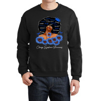 Charge Syndrome Awareness We Wear Blue Black Woman Crewneck Sweatshirt | Artistshot