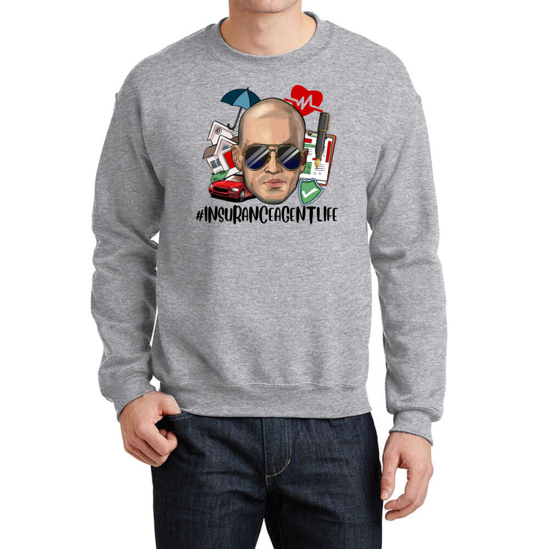 Bald Man Insurance Agent Life Crewneck Sweatshirt | Artistshot