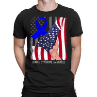 Charge Syndrome Shirt Awareness American Flag Blue T-shirt | Artistshot