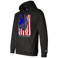 Charge Syndrome Shirt Awareness American Flag Blue Champion Hoodie | Artistshot