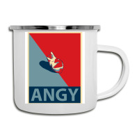 No Talk Me Im Angy Meme Shepard Fairey Style Illus Camper Cup | Artistshot