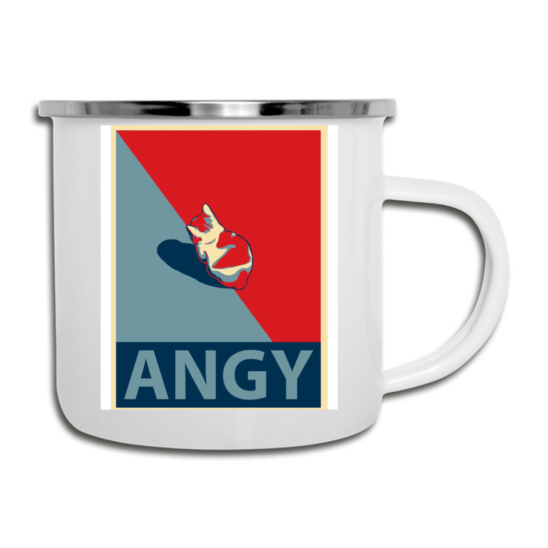 No Talk Me Im Angy Meme Shepard Fairey Style Illus Camper Cup | Artistshot