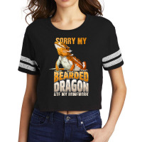 Sorry My Bearded Dragon Ate My Homework Funny Liza Scorecard Crop Tee | Artistshot