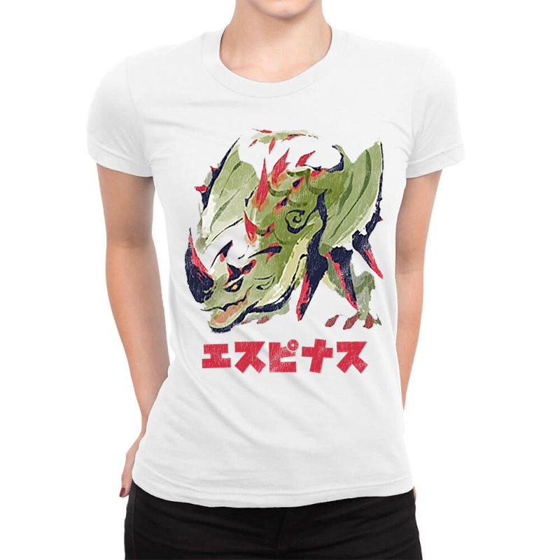 Monster Hunter Rise Sunbreak Espinas Kanji Ladies Fitted T-Shirt by axemonwuotin | Artistshot