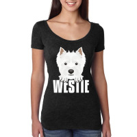 Smiling West Highland White Terrier T Shirt Women's Triblend Scoop T-shirt | Artistshot