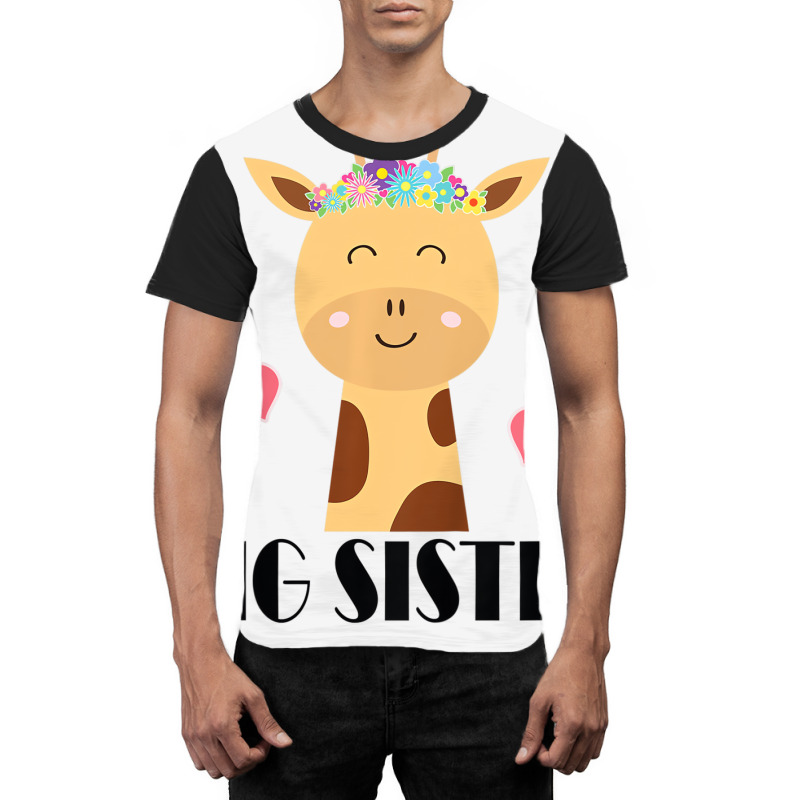 Kids Big Sister Giraffe Big Sis T Shirt Graphic T-shirt by voutsro | Artistshot