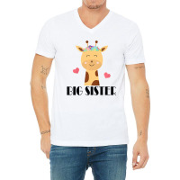 Kids Big Sister Giraffe Big Sis T Shirt V-neck Tee | Artistshot