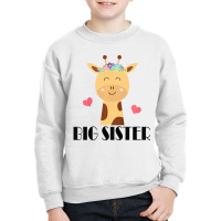 Kids Big Sister Giraffe Big Sis T Shirt Youth Sweatshirt | Artistshot