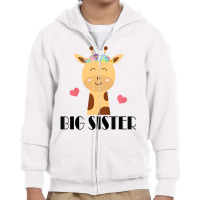 Kids Big Sister Giraffe Big Sis T Shirt Youth Zipper Hoodie | Artistshot