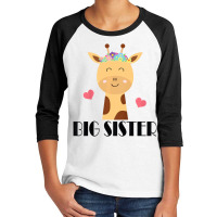 Kids Big Sister Giraffe Big Sis T Shirt Youth 3/4 Sleeve | Artistshot