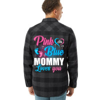 Pink Or Blue Mommy Loves You Gender Baby Reveal Pa Flannel Shirt | Artistshot