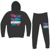 Pink Or Blue Mommy Loves You Gender Baby Reveal Pa Hoodie & Jogger Set | Artistshot