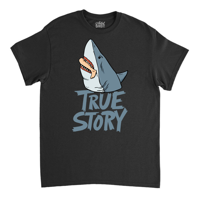 Shark Amputee Joke Leg Prosthetic Design For A Leg Classic T-shirt by abele | Artistshot