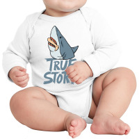 Shark Amputee Joke Leg Prosthetic Design For A Leg Long Sleeve Baby Bodysuit | Artistshot