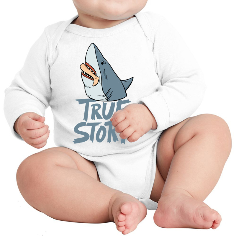 Shark Amputee Joke Leg Prosthetic Design For A Leg Long Sleeve Baby Bodysuit by abele | Artistshot