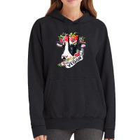 Funny Vegan Flower Cow Vegetarian Lovers Animals C Vintage Hoodie | Artistshot