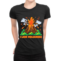 Geology Science Geologist Collector Lava Volcano L Ladies Fitted T-shirt | Artistshot