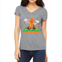 Geology Science Geologist Collector Lava Volcano L Women's V-neck T-shirt | Artistshot