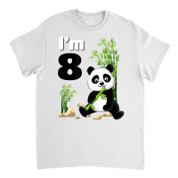 8 Year Old Gifts 8th Birthday Party Animal Panda L Classic T-shirt | Artistshot