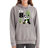 8 Year Old Gifts 8th Birthday Party Animal Panda L Vintage Hoodie | Artistshot