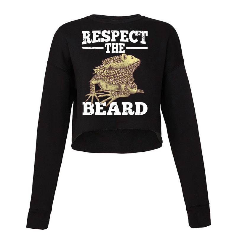 Cool Bearded Dragon For Men Women Reptile Lizard H Cropped Sweater by kerrmanthez | Artistshot