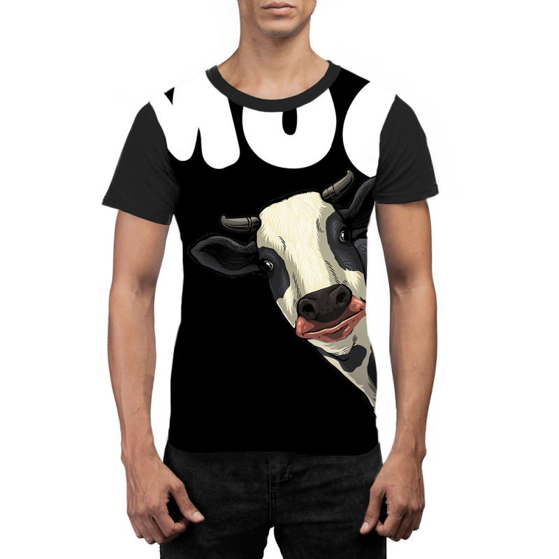 Funny Cow Design For Men Women Cow Farmer Dairy Fa Graphic T-shirt by aronovu | Artistshot