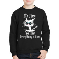 It's Fine I'm Fine Everything Is Fine Funny Crazy Youth Sweatshirt | Artistshot