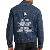 Free Will Carried Many To Hell Charles Spurgeon Qu Men Denim Jacket | Artistshot