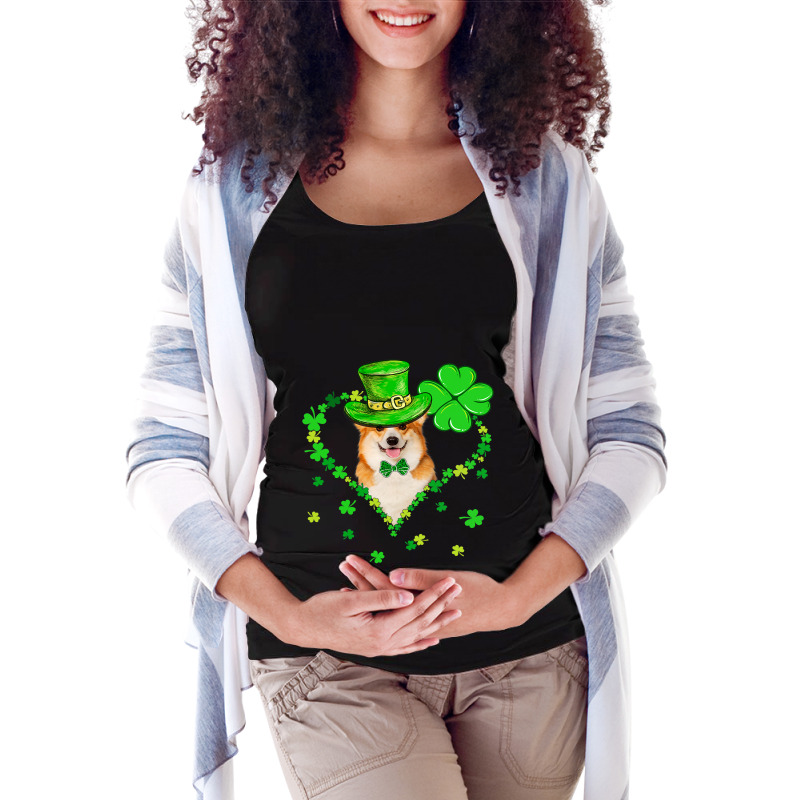 Cute Corgi Saint Patricks Day Dogs Dad Mom Maternity Scoop Neck T-shirt by DEBORAHBOURSSIQUOT | Artistshot