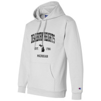 Dearborn Heights Michigan Mi Vintage Athletic Blac Champion Hoodie | Artistshot