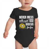 Track And Field Girl Discus Thrower T Shirt Baby Bodysuit | Artistshot