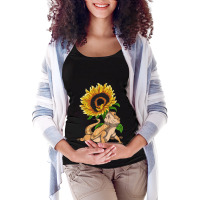 Lizard Reptile Sunflower Pet Owner Floral Bearded  Maternity Scoop Neck T-shirt | Artistshot