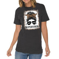 Shit Show Supervisor Tee Women Casual Messy Bun Bl Vintage T-shirt | Artistshot