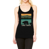 Lake Tahoe California Nevada Vintage Bear Camping  Racerback Tank | Artistshot