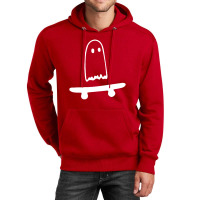 Ghost Skateboard Lazy Halloween Unisex Hoodie | Artistshot