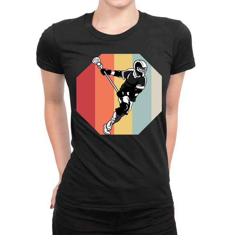 Lacrosse Bat Ball (12) Ladies Fitted T-Shirt by ChuArt. | Artistshot