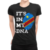 It's In My Dna Congolese Genetic Congo Pride Afric Ladies Fitted T-shirt | Artistshot