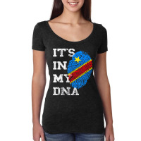 It's In My Dna Congolese Genetic Congo Pride Afric Women's Triblend Scoop T-shirt | Artistshot