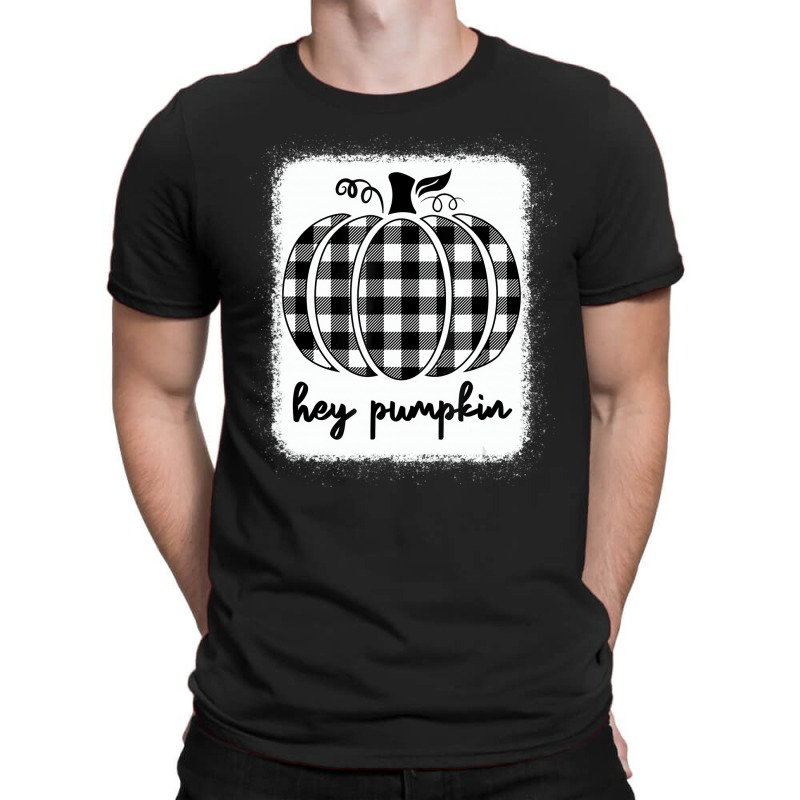 Fall Black And White Plaid Hey Pumpkin T Shirt T-Shirt by gabuya | Artistshot